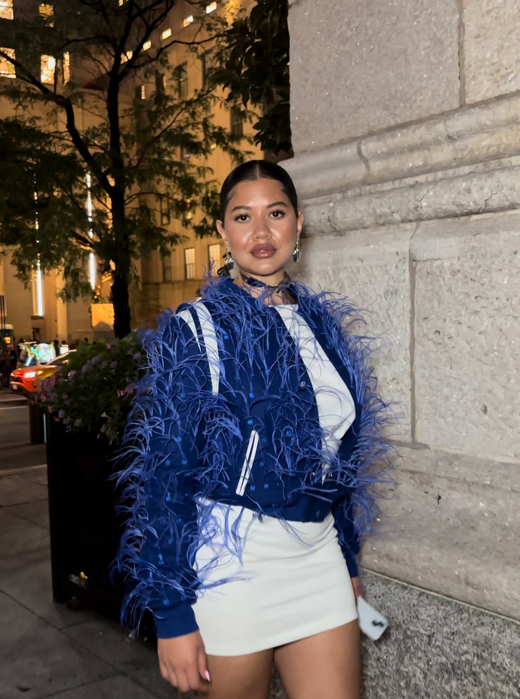 Royal Blue Fetti Bomber